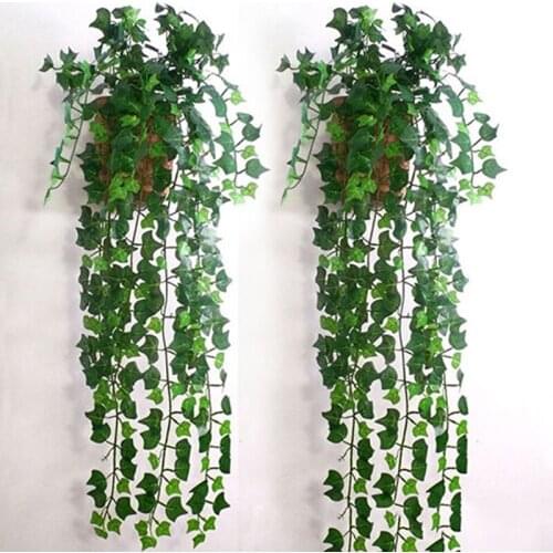Artificial Garland Ivy Vine Leave Plant Scindapsus Fake Faux Foliage Home Christmas Party Hanging Decor Green 250cm