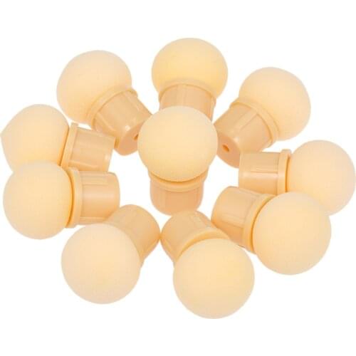 10Pcs Round Sharp Sponge Head Nail Brush UV Gel Polish Tool Reusable Manicure Shading Brush Replacement Head Gradient Painting