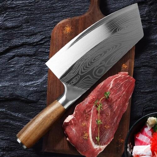 CHUN Beautiful Utility Cleaver Knife Stainless Steel Kitchen Knives Laser Damascus Vein Chef Knife Razor Sharp Slicing Knives