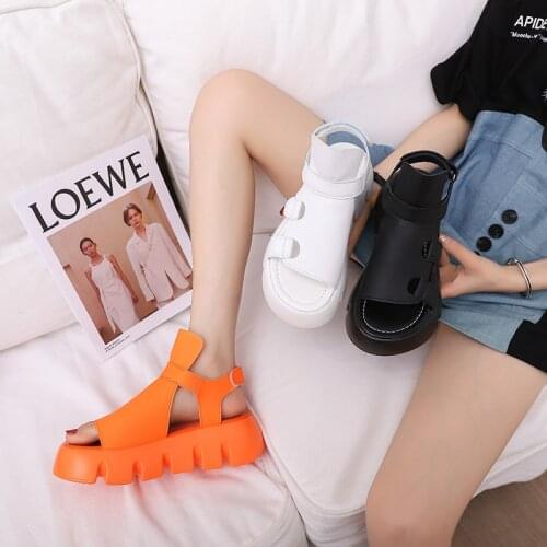 Brand New Female Vulcanized Shoes Solid Hook Loop Wedges Women Sneakers Casual Fashion Concise Summer Shoes Woman