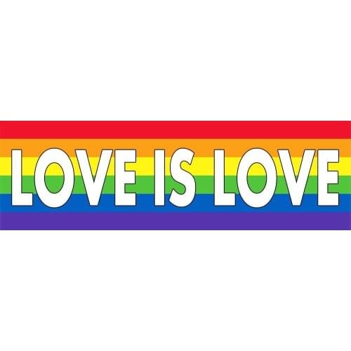 LGBT Pride Rainbow Love Is Love Sticker Decal Vinyl Flag Vertical Stripes Bright and Vibrant Rainbow Flag Prank Joke Funny,9*3CM