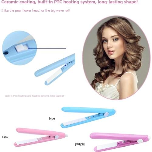 Mini Hair Iron Corn Perm Stick Portable Hair Curlers Curly Hair Wand Curling Iron Electric Portable Salon Hair Styling Tool