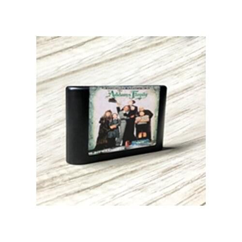 Addams Game Family - EUR Label Flashkit MD Electroless Gold PCB Card for Sega Genesis Megadrive Video Game Console