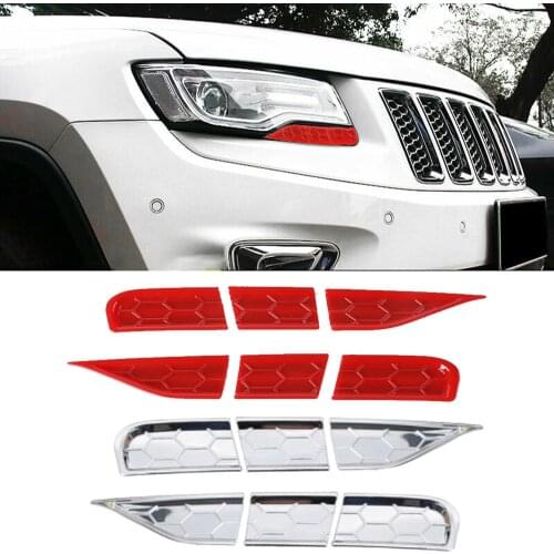 ABS Front Headlight Cleaning Spray Cover Washing Bezels Trim for Jeep Grand Cherokee 2014-2016 Car Exterior Accessories