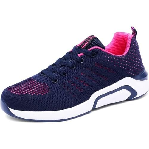 Cheap 2019 New Arrival Woman Tennis Shoes Breathable Female Brand Sports Flat Shoes Light Lace-up Outdoor Lady Athletic Sneakers