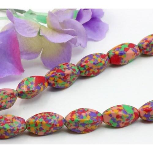 New Hot!Multicolor Turkey Stone twist shape 8x11mm loose beads 15" women beautiful and delicate jewelry making