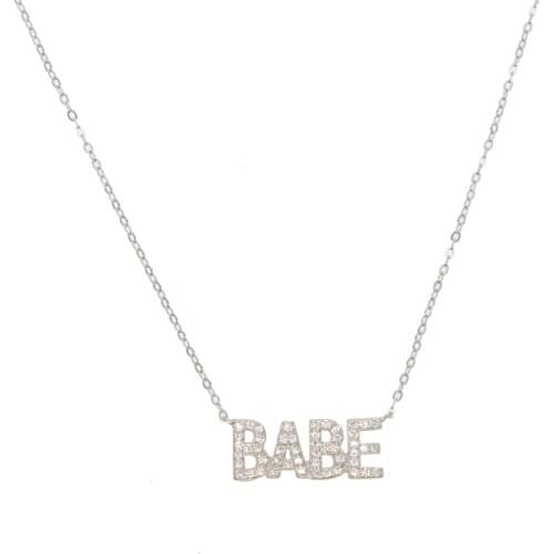 New Arrival Letters BOSS BABY Necklace For Women/Girls 925 Sterling Silver Trendy Crystal Jewelry Pendnat Necklaces High Quality