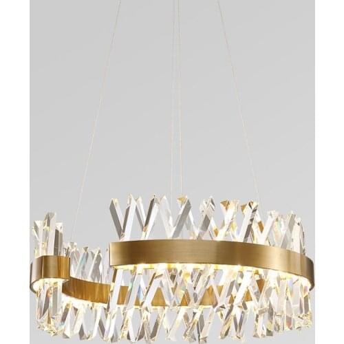 Postmodern crystal chandelier luxury crystal lamp living room lighting designer bedroom dining room lamp creative metal led lamp