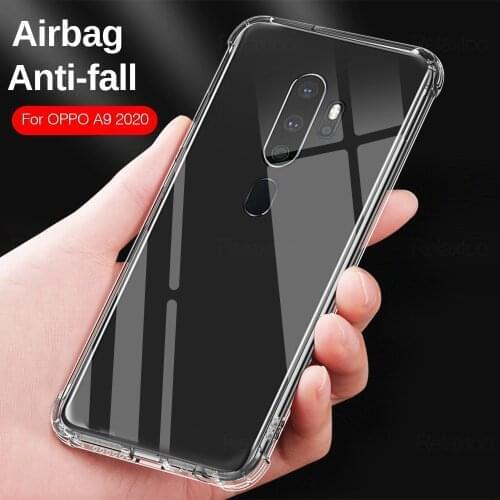 Shockproof Silicone Airbag Phone Case On The For Oppo A5 A9 2020 A59s A73 A79 A83 Ax5 Ax7 F9 Pro R9 R9s Plus A 5 S 9 Soft Cover