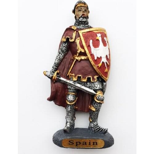 QIQIPP Spanish creative tourism souvenir shield samurai magnetic sticker refrigerator paste decorative collection hand salute