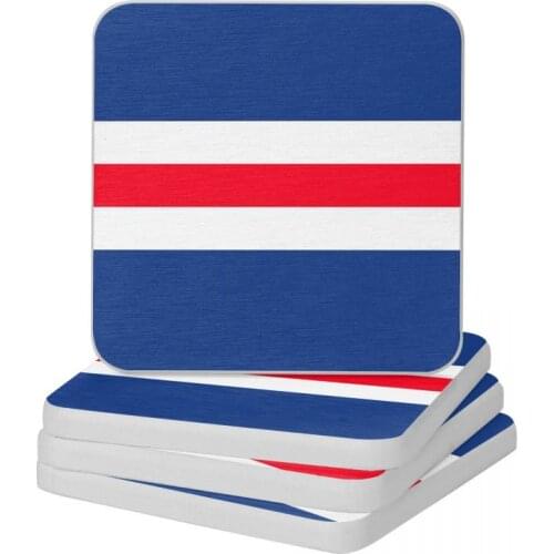 Rangers Stripes Diatomaceous Earth Square Round Coaster Non-slip Cup Bonsai Mat Soap Toothbrush Pad 10x10cm