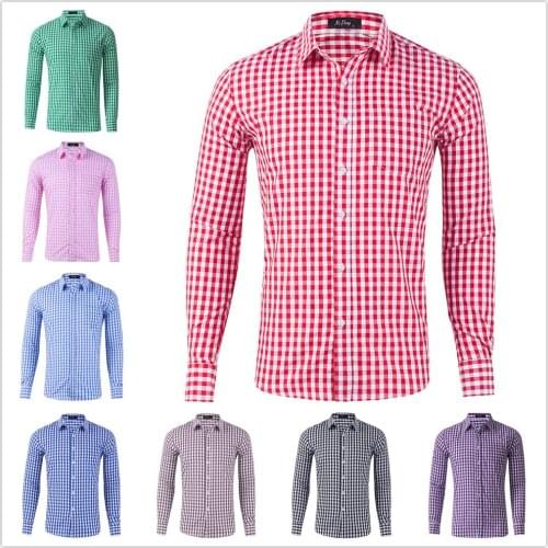 Large Size Mens Long-sleeve Shirt Simple Casual Style Sub-patterned Youth Top Loose and Breathable for Daily Wear chemise homme