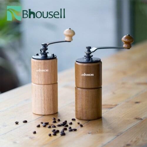 Hand crank coffee grinder resin wood cast iron cylindrical grinding machine portable coffee powder home living accessories
