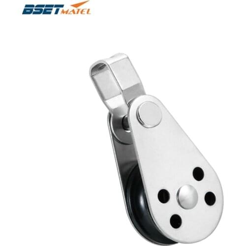 BSET MATEL Stainless Steel 316 Pulley Blocks Rope Runner Kayak Boat Accessories Canoe Anchor Trolley Kit for 2mm to 8mm Rope