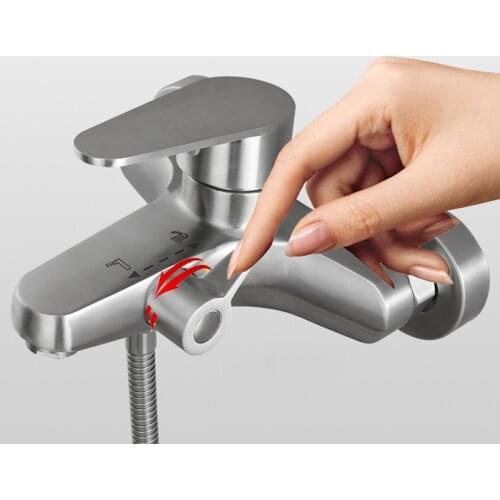 Bathroom Shower Faucet Stainless Steel Mixer Tap Hot and Cold Bathroom Mixer Mixing Valve Bathtub Faucet Shower Faucets Set