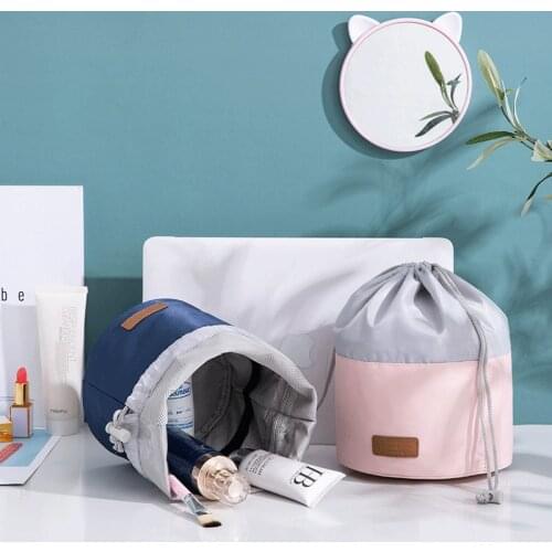 Drawstring Make Up Bag Women Waterproof Bucket Bag Cosmetic Bag For Women Travel Organizer Makeup Bag Toiletry Bag Neceser Mujer
