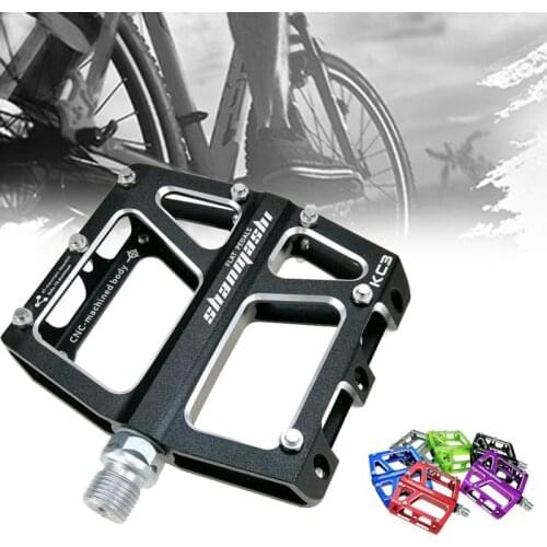 Ultralight Bicycle Pedal Mountain Road Bike Pedals Alu MTB/BMX 2DU Bearings Cycling Footrest Big Flat Treat Bike Accessories