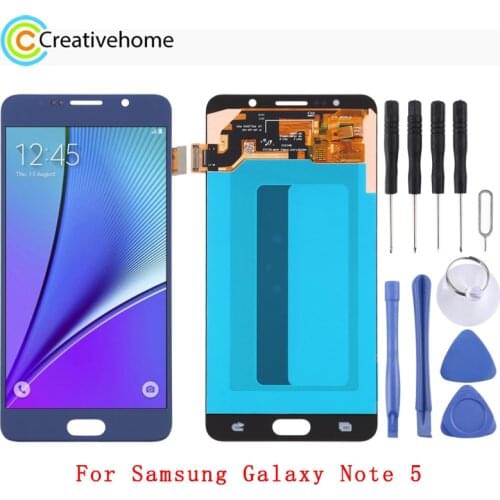 High Quality LCD Screen and Digitizer Full Assembly Replacement Glass for Samsung Galaxy Note 5 / N9200, N920I, N920G with Tool