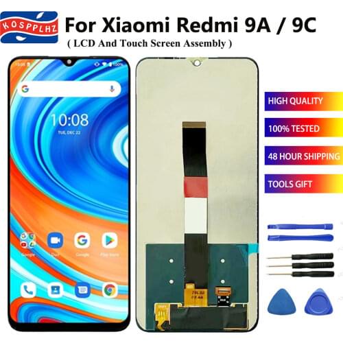 For Xiaomi Redmi 9A / 9C LCD Display + Touch Screen Assembly Replacement Original Quality For Red mi 9A / 9C Phone Front Screen
