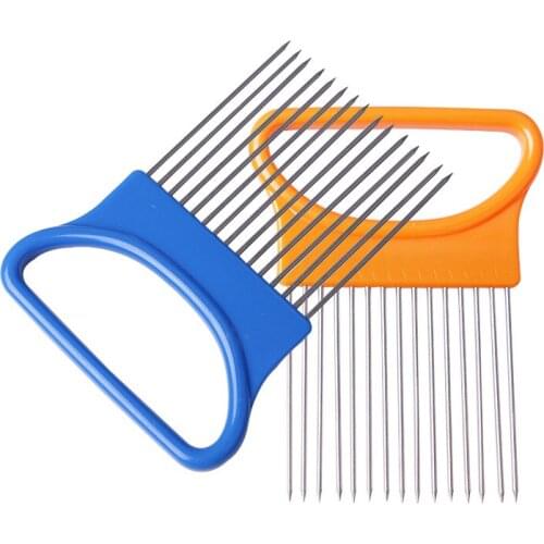 2 pcs/lot Onion Holder Slicer Vegetable Tools Tomato Cutter Meat Hamstring Fork