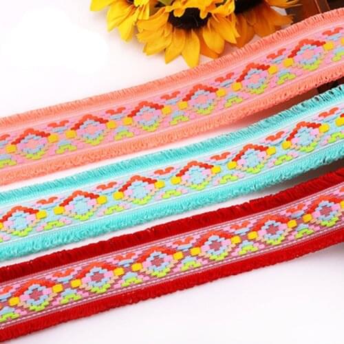 4.5CM 2Yards Colorful tassel lace clothing accessories lace DIY hand-made clothes, tablecloth, sofa, curtain fabric material