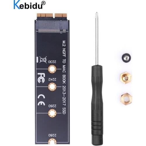 M.2 SSD Convert Adapter Card PCIe nVME NGFF for MacBook Air Pro Retina 2013-2017 NVME/AHCI SSD Upgrade Kit For A1465 A1466 A1398