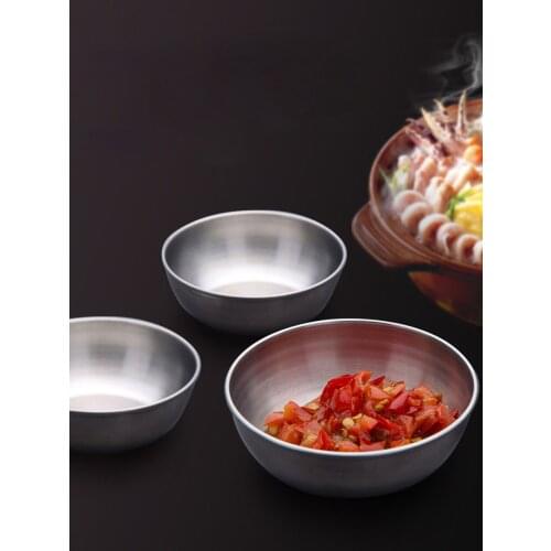Household Stainless Steel Dishes Are Used For Restaurant Tables To Hold Side Dishes Dipping Sauce Seasonings To Hold Spit Bones