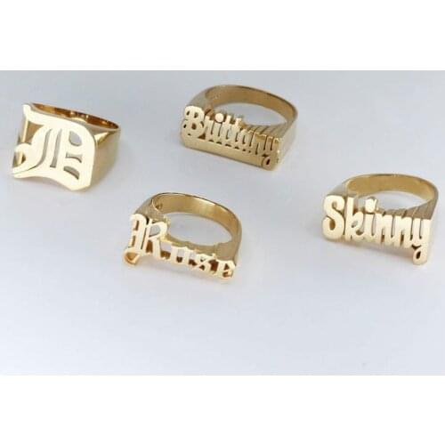 Custom Name Ring Hip-Hop Rock Exaggerated Ring High Quality Stainless Steel Unisex Accessories Personalized Jewelry Gift
