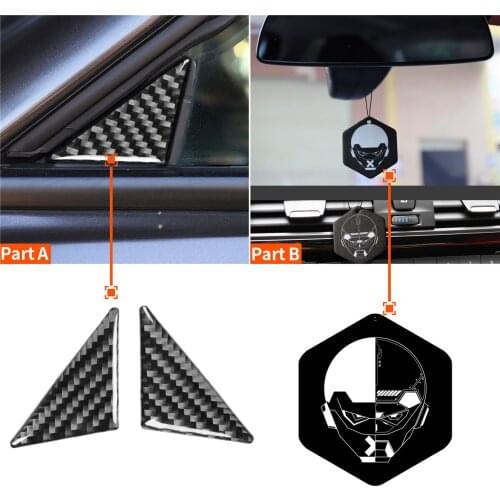 Front Window Triangle Glass Cover Trim Sticker for Dodge Challenger 2015 2016 2017 2018 2019 Interior Decoration Car Accessories