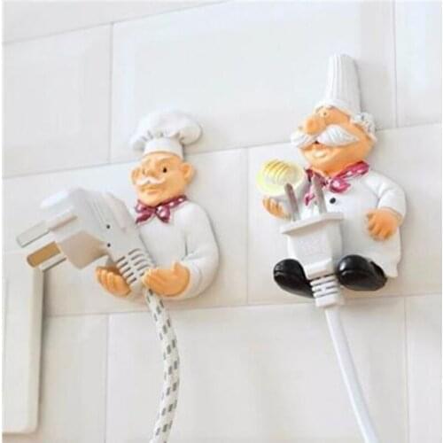 Sticky Hook Kitchen Hanger Plug Bracket Organizer Socket Power Cord Storage Rack Shelf Holder Wall Mounted Adhesive Force Hook