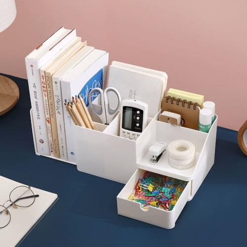 Ins Desktop Multifunction Storage Box Desk Shelf Student Dormitory Desk Finishing Artifact Drawer Box
