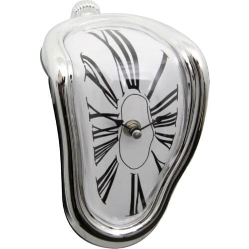 NewSurreal Melted Twisted Wall Clock Salvador Dali Styled Clock Amazing Home Decor Gifts