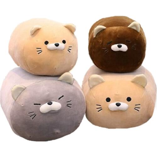 20" Fat Lazy Cat Plush Toy Round Soft Stuffed Cat Pillow Sofa Decor Cushion Office Nap Time Sleeping Pillow Gift for Girlfriend