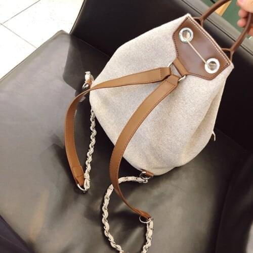 Casual School Backpack Canvas Travel Small Backpack New Autumn Drawstring Harajuku Laptop Backpacks Mochilas Feminina