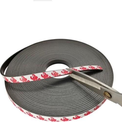 2M Strong Flexible Magnet Strip Self Adhesive Magnetic Tape Rubber