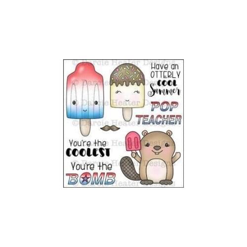 10x10 Squirrel taking ice cream New Transparent Clear Rubber Stamp Sheet Cling Scrapbooking Photo Album PaperCard DIY Craft