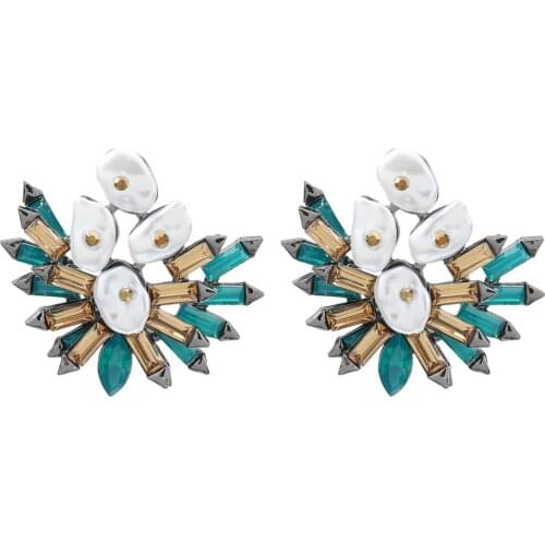 Fashion Style Rhinestone Dangle Earings For Women Jewelry Maxi Trendy Collection Earrings Accessories