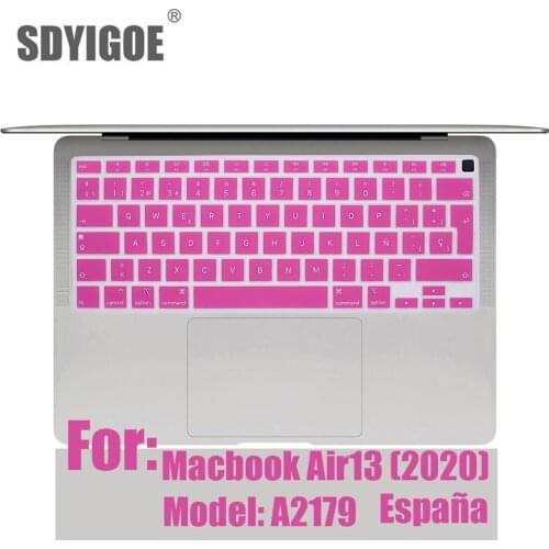 For Macbook Air13(2020) Keyboard Skin Silicone Laptop Keyboard Cover with touchbar EU Version A2179 Spain Laptop protective film