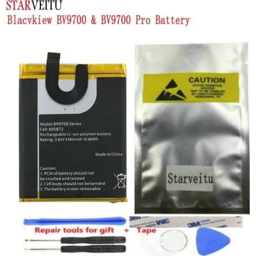 STARVEITU Battery for Blackview BV9700 Series 4380mAh Bateria Replacement Li-ion Batteries for BV9700 Pro with Repair Tools