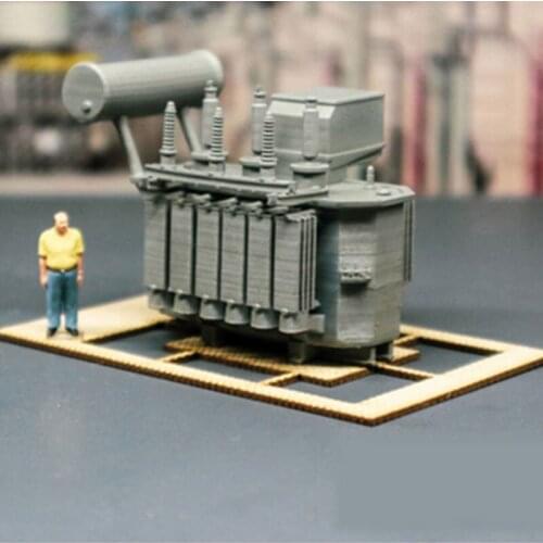 1/87 Ho Scale Simulation Immersed Transformer Model Sand Table Building Power Station Scene EDI Train Rail Construction Scenery