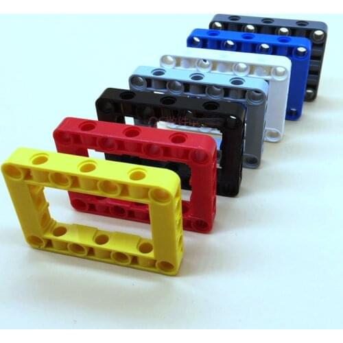 10Pcs/lot Compatible with High-tech Square Huller Hole 7x5 Hole Thick Liftarm MOC Brick 64179 MOC Parts Kids DIY Toys