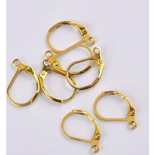 1000pcs Gold Plated Earrings Jewelry Components Handmade Beadings Findings Earring Leverback Earwire Clasps&Hooks