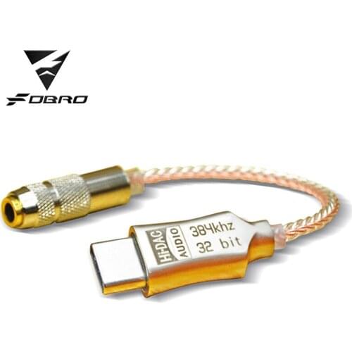 FDBRO Headphone Adapter Type C To 3.5mm Jack Cable Adapter Headphone Aux Connector for Huawei Samsung Xiaomi Fast delivery