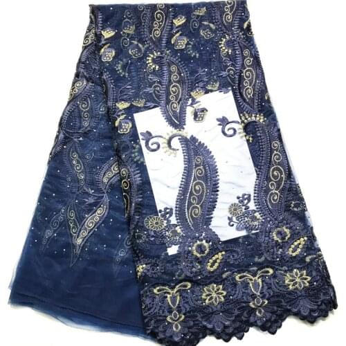 African Tulle Lace Fabric 2021 African French Lace Fabric High Quality With Stones Nigerian Embroidery Tulle French Lace M3118