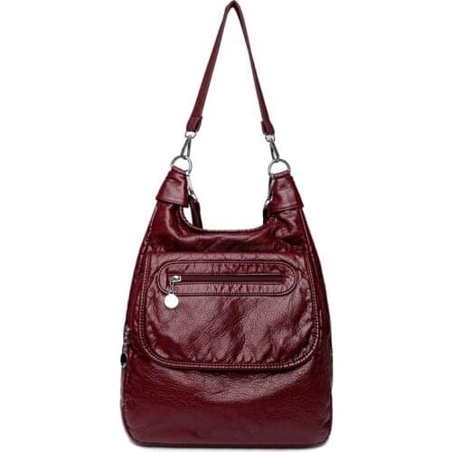 Annmouler Fashion Women Shoulder Bag Large Capacity Handbags Soft Pu Leather Crossbody Bag Multi-function Tote Messenger Purse