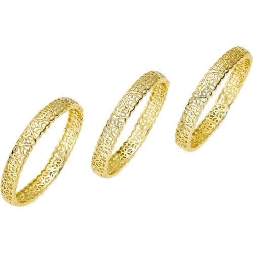 Bangles for Women gold color copper materiel new luxury brand fashion classic lovers bracelet Gold Trendy Jewelry Gifts