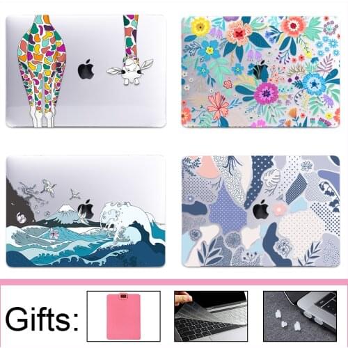 Sanmubaba Laptop Case For Macbook Air 13 2020 Floral Crystal Hard Cover For Macbook Air Pro Retina 11 12 13 15 16 Coque Funda