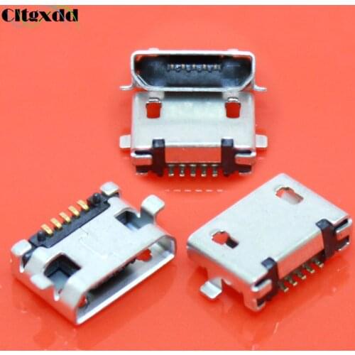 Cltgxdd 10pcs Netbook Tablet PC Mobile Micro USB data interface chip tail plug 5 pin female boundless Micro USB jack connector