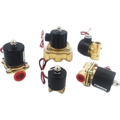 DN8 DN10 DN15 DN20 DN25 N / C pneumatic solenoid valve for water oil Air brass solenoid valve 2W 1 inch electromagnetic inlet va