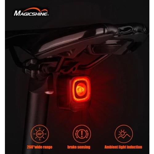 Magicshine Bicycle Smart Auto Brake Sensing Light SEEMEE 200 IPx6 Waterproof LED Charging Bike Rear Light Cycling Taillight Acce